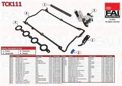 FAI AUTOPARTS tck111 -  Комплект цепи привода распредвала